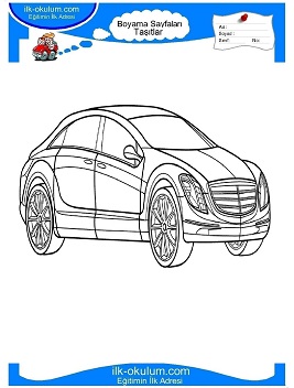Çocuklar İçin Mercedes Boyama Sayfaları 